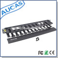 AUCAS 19inch plástico 1U 12 portas de gerenciamento de cabos caixa de rack de rack de rede para classificar patch cord